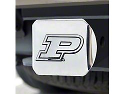 Hitch Cover with Purdue University Logo; Chrome (Universal; Some Adaptation May Be Required)