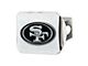 Hitch Cover with San Francisco 49ers Logo; Chrome (Universal; Some Adaptation May Be Required)