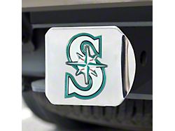 Hitch Cover with Seattle Mariners Logo; Chrome (Universal; Some Adaptation May Be Required)