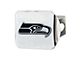 Hitch Cover with Seattle Seahawks Logo; Chrome (Universal; Some Adaptation May Be Required)