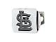 Hitch Cover with St. Louis Cardinals Logo; Chrome (Universal; Some Adaptation May Be Required)