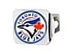 Hitch Cover with Toronto Blue Jays Logo; Chrome (Universal; Some Adaptation May Be Required)