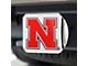 Hitch Cover with University of Nebraska Logo; Chrome (Universal; Some Adaptation May Be Required)