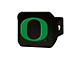 Hitch Cover with University of Oregon Logo; Green (Universal; Some Adaptation May Be Required)