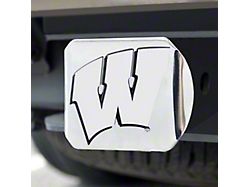 Hitch Cover with University of Wisconsin Logo; Chrome (Universal; Some Adaptation May Be Required)