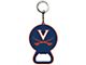 Keychain Bottle Opener with University of Virginia Logo; Blue and Orange