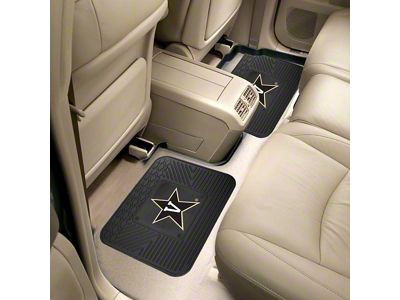 Molded Rear Floor Mats with Vanderbilt University Logo (Universal; Some Adaptation May Be Required)