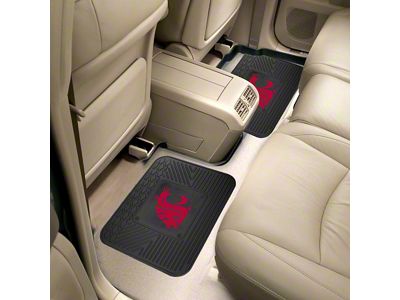 Molded Rear Floor Mats with Washington State University Logo (Universal; Some Adaptation May Be Required)