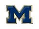 University of Michigan Embossed Emblem; Blue (Universal; Some Adaptation May Be Required)