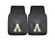 Vinyl Front Floor Mats with Appalachian State University Logo; Black (Universal; Some Adaptation May Be Required)