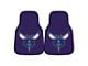 Carpet Front Floor Mats with Charlotte Hornets Logo; Purple (Universal; Some Adaptation May Be Required)