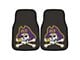 Carpet Front Floor Mats with East Carolina University Logo; Black (Universal; Some Adaptation May Be Required)