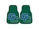 Carpet Front Floor Mats with Georgia College Logo; Green (Universal; Some Adaptation May Be Required)