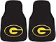 Carpet Front Floor Mats with Grambling University Logo; Black (Universal; Some Adaptation May Be Required)