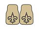 Carpet Front Floor Mats with New Orleans Saints Logo; Black (Universal; Some Adaptation May Be Required)