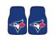 Carpet Front Floor Mats with Toronto Blue Jays Logo; Blue (Universal; Some Adaptation May Be Required)