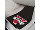 Carpet Front Floor Mats with Valdosta State University Logo; Black (Universal; Some Adaptation May Be Required)