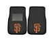 Embroidered Front Floor Mats with San Francisco Giants Logo; Black (Universal; Some Adaptation May Be Required)