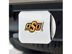 Hitch Cover with Oklahoma State University Logo; Chrome (Universal; Some Adaptation May Be Required)