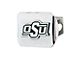 Hitch Cover with Oklahoma State University Logo; Chrome (Universal; Some Adaptation May Be Required)