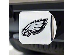 Hitch Cover with Philadelphia Eagles Logo; Chrome (Universal; Some Adaptation May Be Required)