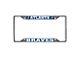 License Plate Frame with Atlanta Braves Logo; Navy (Universal; Some Adaptation May Be Required)