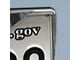 License Plate Frame with Oregon State University Logo; Chrome (Universal; Some Adaptation May Be Required)