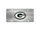 License Plate with Green Bay Packers Logo; Stainless Steel (Universal; Some Adaptation May Be Required)