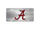 License Plate with University of Alabama Logo; Stainless Steel (Universal; Some Adaptation May Be Required)