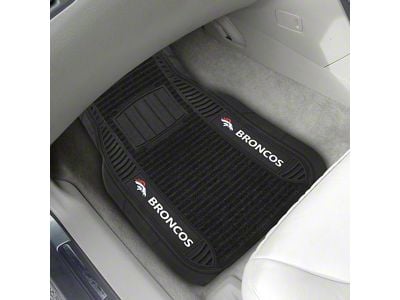 Molded Front Floor Mats with Denver Broncos Logo (Universal; Some Adaptation May Be Required)