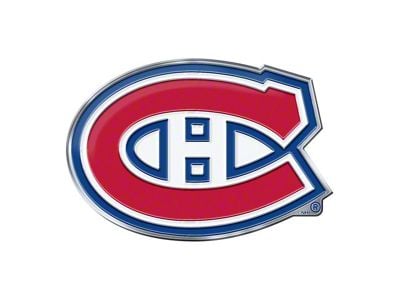 Montreal Canadiens Embossed Emblem; Blue and Red (Universal; Some Adaptation May Be Required)