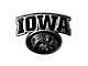 University of Iowa Molded Emblem; Chrome (Universal; Some Adaptation May Be Required)