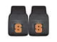 Vinyl Front Floor Mats with Syracuse University Logo; Black (Universal; Some Adaptation May Be Required)