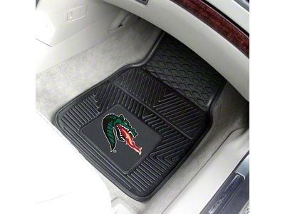 Vinyl Front Floor Mats with University of UAB Logo; Black (Universal; Some Adaptation May Be Required)