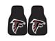 Carpet Front Floor Mats with Atlanta Falcons Logo; Black (Universal; Some Adaptation May Be Required)