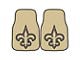 Carpet Front Floor Mats with New Orleans Saints Logo; Black (Universal; Some Adaptation May Be Required)