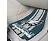 Carpet Front Floor Mats with Philadelphia Eagles Logo; Green (Universal; Some Adaptation May Be Required)