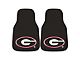 Carpet Front Floor Mats with University of Georgia Logo; Black (Universal; Some Adaptation May Be Required)