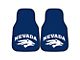 Carpet Front Floor Mats with University of Nevada Logo; Navy (Universal; Some Adaptation May Be Required)