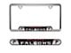 Embossed License Plate Frame with Atlanta Falcons Logo; Black (Universal; Some Adaptation May Be Required)