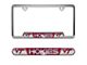 Embossed License Plate Frame with Virginia Tech Logo; Red (Universal; Some Adaptation May Be Required)