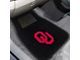 Embroidered Front Floor Mats with University of Oklahoma Logo; Black (Universal; Some Adaptation May Be Required)