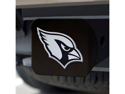 Hitch Cover with Arizona Cardinals Logo; Black (Universal; Some Adaptation May Be Required)