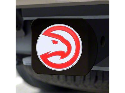 Hitch Cover with Atlanta Hawks Logo; Red (Universal; Some Adaptation May Be Required)