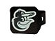 Hitch Cover with Baltimore Orioles Logo; Black (Universal; Some Adaptation May Be Required)