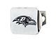 Hitch Cover with Baltimore Ravens Logo; Chrome (Universal; Some Adaptation May Be Required)