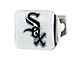 Hitch Cover with Chicago White Sox Logo; Chrome (Universal; Some Adaptation May Be Required)