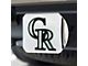 Hitch Cover with Colorado Rockies Logo; Chrome (Universal; Some Adaptation May Be Required)