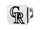 Hitch Cover with Colorado Rockies Logo; Chrome (Universal; Some Adaptation May Be Required)