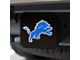 Hitch Cover with Detroit Lions Logo; Blue (Universal; Some Adaptation May Be Required)